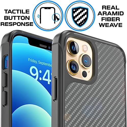 Telefon Rebel iPhone 12 Case/iPhone 12 Pro Case [Rebel Series Gen-2] Premium Aramid Fiber, Magsafe kompatibilno, zaštitni udarni uglovi,