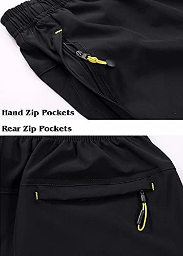 Magnivit muški 3/4 planinarskih kratkih hlača ispod koljena brzo suho na otvorenom radne kratke hlače s džepovima s patentnim zatvaračem