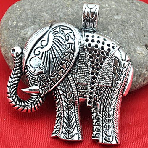 Jedinstveni srebrni veliki slon Antikni šarm privjesci za izradu nakita DIY, 2PCS