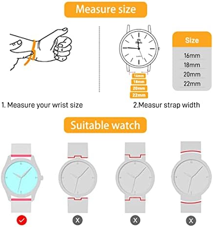 Amening Smart Watch pojas, automatski podesite duljinu, 16 mm 18 mm 20 mm 22 mm zamjena od nehrđajućeg čelika Metal mrežica na remenu