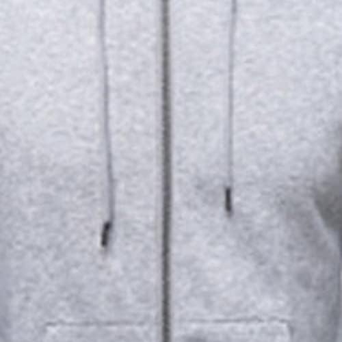 Muške dukserice s patentnim zatvaračem dugih rukava od flisa jednobojna dukserica jakna lagana sportska odjeća s džepom