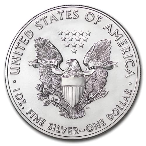 1986-2021 1 oz American Silver Eagle Coin Brilliant necirkuliran s certifikatom o autentičnosti $ 1 bu