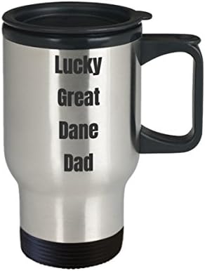 Veliki Dane tata putnička šalica kava sretni poklon ideja za pseće muškarce za muškarce ljubimce romana šala šala