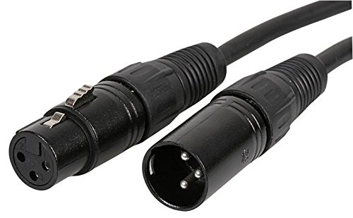 00236 10m crni 3-pinski konektor na 3-pinski priključak za mikrofon, žice od čistog bakra