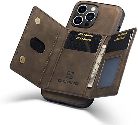 Torbica za novčanik kompatibilna s 14-inčnim, mt.Premium kožna futrola za telefon stražnji poklopac magnetski uklonjiv s džepom za