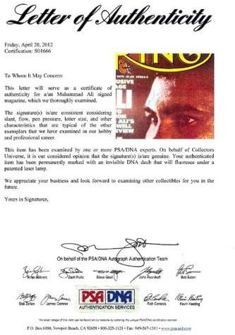 Muhammad Ali ostavio je autogram na naslovnici časopisa A. M. / A. M. A. 01666-boksački časopisi s autogramima