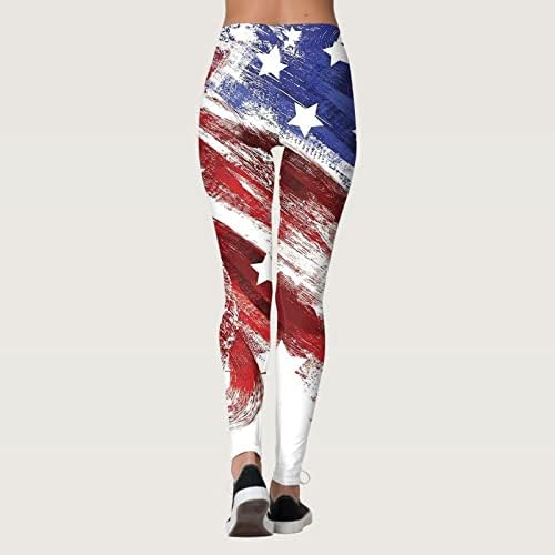 Američka zastava 4. srpnja ženske gamaše visokog struka SAD -a za zastavu Star Star Yoga hlače Sportski trening joga jogging sportovi