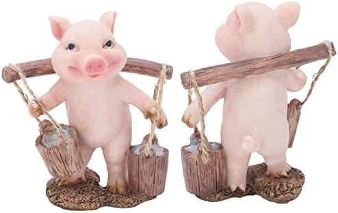 Simulacijski ukras za životinje, svinja kip mini svinja figurice u stilu zemlje nositi dizajn vode za smolu Mini figurine ukras za