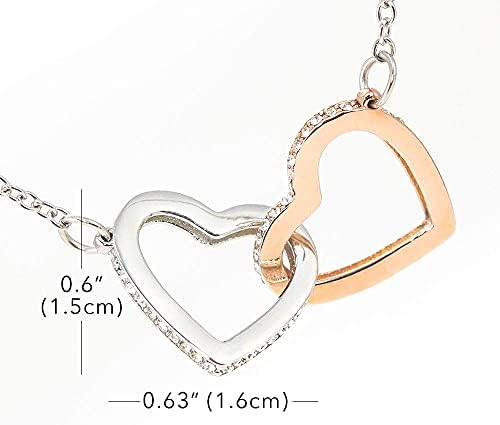 Ručno izrađena ogrlica - Ogrlica s lancem za žene djevojčica - Kćerka ogrlica - Ogrlica draga mama - isprepletena srca BT459 - Ručno