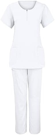 Yuhaotin u boji rukavi Žene radeći V-izrez kratke hlače Causel Fashion Modne hlače odijelo Uskrs 2 komada odjeće