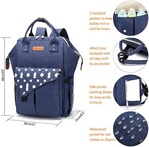 Baby pelenski vrećica ruksak ugrađeni USB priključak za punjenje velikih pelena pelena pelena ruksaka