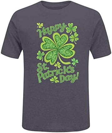 St.Patrick's Day majica za žene Shamrock košulje o vratu kratki rukavi vrhovi bluza djetelina Print labave majice majice