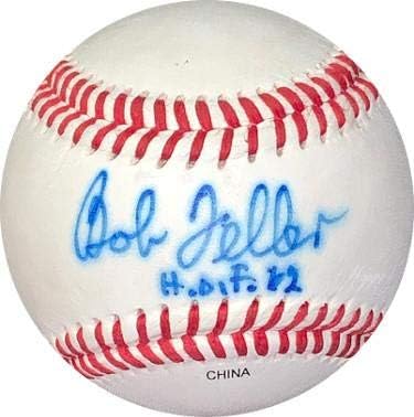 Bob Feller potpisao je Wilson Službeni kolegijalni bejzbol HOF '62 Bleed- JSA II11971 - Autografirani bejzbol
