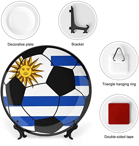 Urugvaj nogometni ukrasni tanjur okrugli keramički tanjur kost Kina s pločama za izložbu za zabavu za vjenčanje