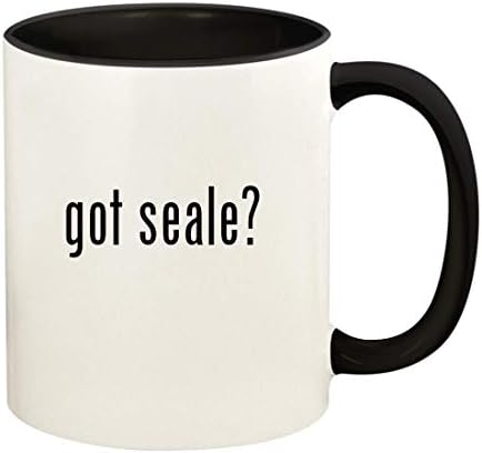 Knick Knack pokloni su dobili Seale? - 11oz keramička ručka u boji i unutarva šalica kave, crna