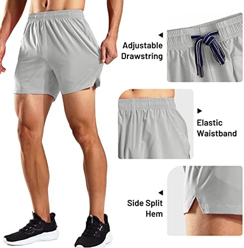 Haimont 5 -inčni muški suhi fit trčanje atletskih kratkih hlača s džepovima, lagane vježbe treninga u laganoj teretani otporno
