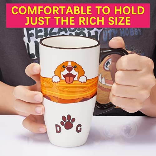 Tocooto keramička šalica kave porculanska šalica za pse za pse za ljubitelje pasa 20 oz velikih čaja za čaj rođendanske poklone za