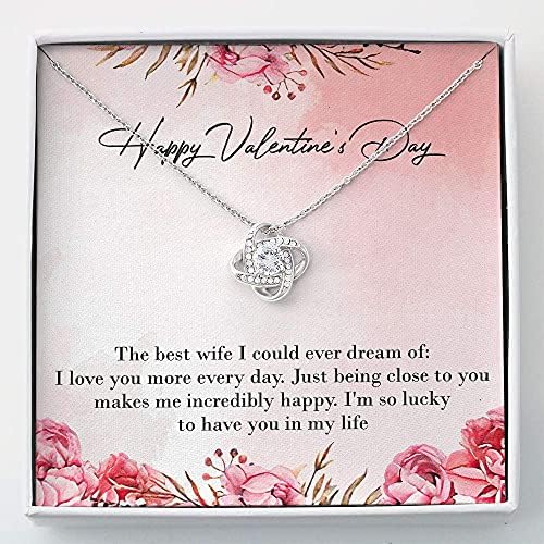 Ručno izrađena ogrlica, ručno izrađeni nakit - Dan Valentina za ogrlicu za djevojke - Love Knot BB574B - Nakit za ogrlicu s poklon