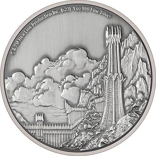2023. de Lord Of The Rings Mordor Powercoin Mordor Middle Zemlja 1 oz srebrni novčić 2 $ niue 2023 Antique Finish