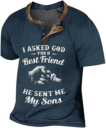 Muška ulična ležerna majica s okruglim vratom s kratkim rukavima s grafičkim tekstom i ispisom od 3 inča