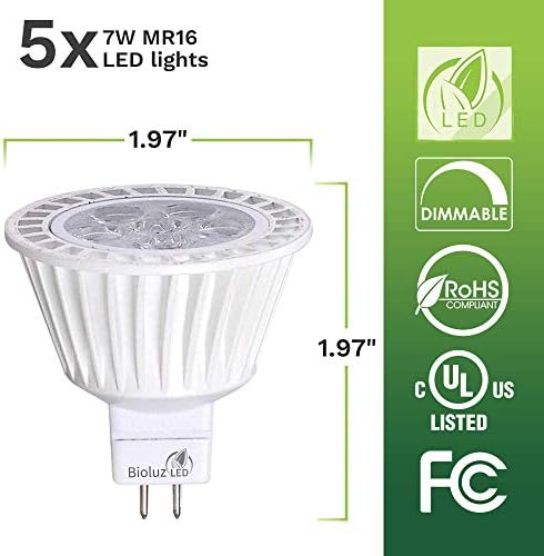 5 kom. 516 LED 50-vatna prigušiva žarulja zamjena halogena 7 vata 3000 K 12V AC / DC na popisu