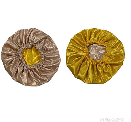 Reverzibilni dvije boje svileni satenski poklopci za sve tipove kose- dvostruki sloj satenskog poklopca-1 komada