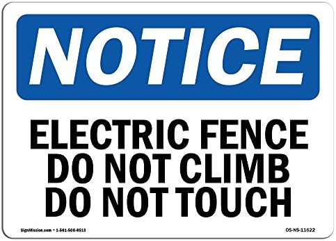 OSHA ZNAČIVANJE PRIJAVE - Električna ograda ne penje se ne dodirujte | Aluminijski znak | Zaštitite svoje poslovanje, mjesto rada,