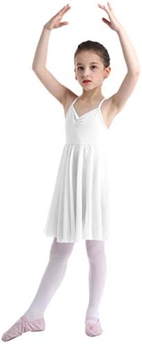 Freebily djevojke camisole baletna plesna haljina cross leđa Gimnastika leotard šifonska suknja moderna balska lirska plesna haljina