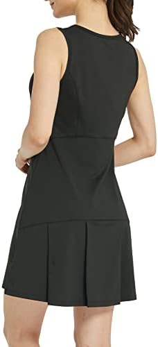 Alvon naplaćene teniske haljine Golf haljine izgrađene u kratkim hlačama s džepovima atletska haljina bez rukava 2 u 1 aktivno vježbanje