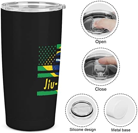 Brazilska jiu-jitsu američka zastava Tumbler od nehrđajućeg čelika Izolirana boca za vodu Putovanje šalica kave za vruća i hladna pića