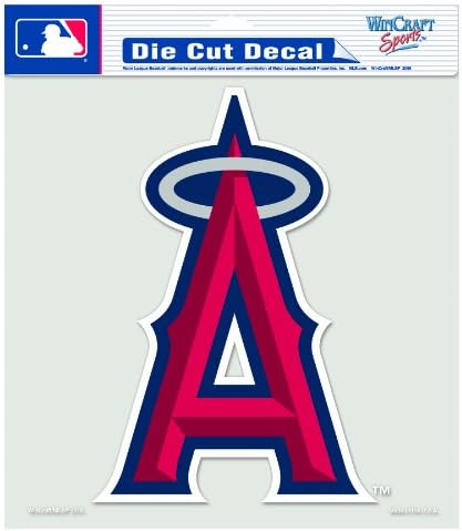 MLB Anaheim Angels 8-po-8 inča Diecut obojena naljepnica