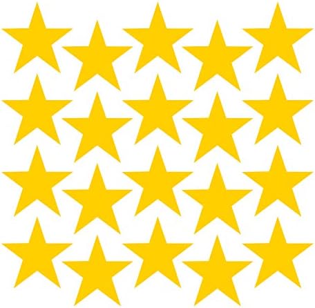 Set od 20 naljepnica vinilnih zidova - Zvijezde - 5 x 5 svaki - Slatki ljepljivi oblika naljepnica za djecu mališana tinejdžera za