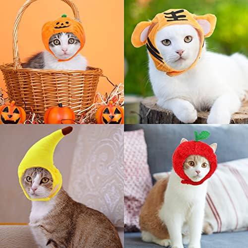 11kom Šeširi za kućne mačke božićni kostim šešir za zečje uši Banana suncokret voće ananas šeširi od bundeve mačka Lavlja griva kostim