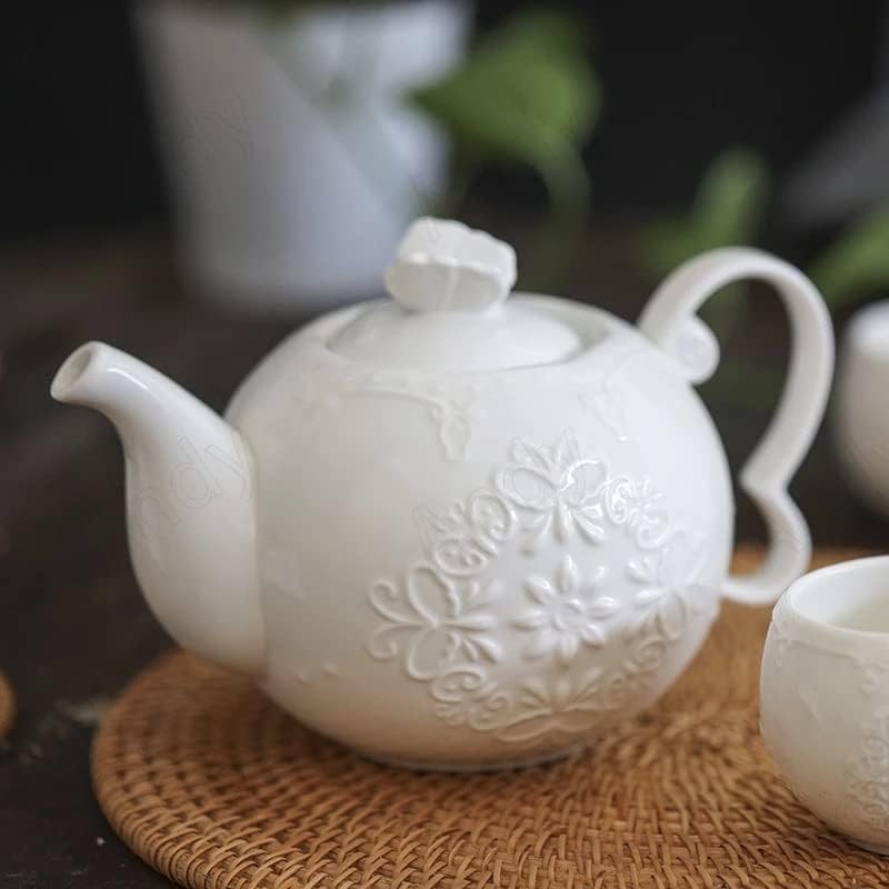 Xiulaiq europska keramička čajnika za reljef dekor radna površina čaj setovi moderni popodnevni čaj dnevni boravak čaj set ručno rađene