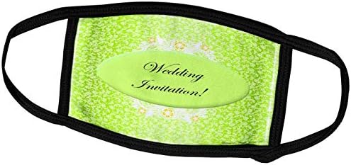 3Drose Edmond Hogge Jr Wedding - Zeleno -bijelo pozivnicu za vjenčanje - pokrivači za lice