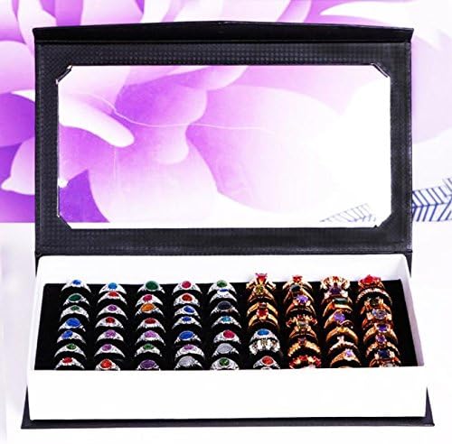 Visokokvalitetna kutija za organizator nakita sa 72 utora kutija za prstenje baršunasti prsten za nakit izlog kutija za pohranu nakita