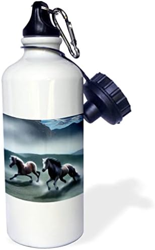 3Drose Cool Fun Slatki divlji konji Galoping Dizajn prirode - Boce s vodom