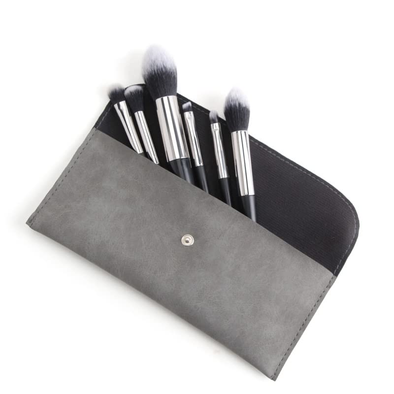 Trexd 6pcs četkice za šminkanje postavljene s vrećicom ljepota sjenila za obrve rumenilo prah temelj kozmetika make up alati za četkicu