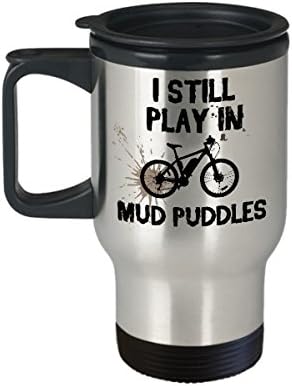 Putnička šalica s brdskih bicikala I dalje se igram u blatnim veslačima Smiješno biciklizam od nehrđajućeg čelika za kavu ili čaj za