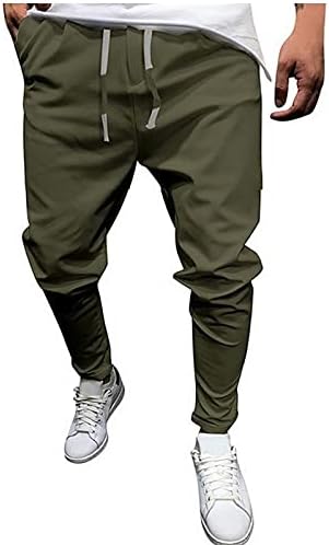 Queshizhe džepne posteljine obrezane hlače pamuk pamuka Srednjeg struka Sports Sports Casual muški hlača Dječaka čarape