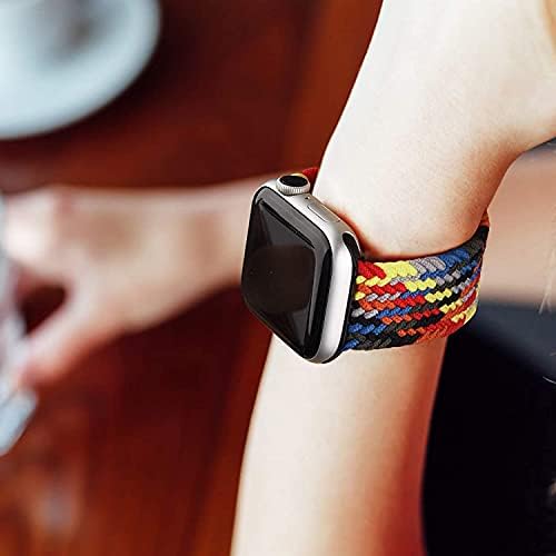 Voaga kompatibilna s Apple Watch bendovima 42 mm 44 mm iwatch bendovi za žene muškarce podesive upletene solo petlje s kopčama Elastic