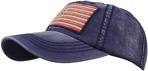 Muškarci Minakolife žene oprane pamukom Vintage USA zastave niskoprofil ljetni bejzbol kapica šešir