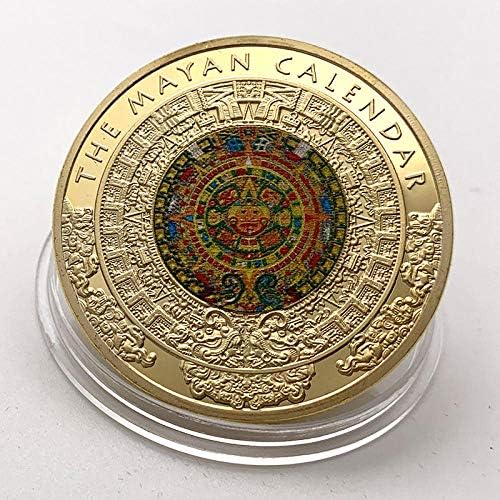 Kopiranje novčića Maja zmaj oslikana meksička reljefna pozlaćena medalja Omiljena kovanica Komemorativna novčića sretni kolekcionarski