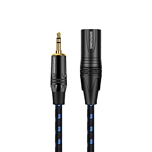 Mikrofonski kabel s 3,5 mm stereo priključkom na utičnicu, audio kabel s 3,5 mm duljine 1 ft, neuravnoteženi 3,5 mm 1/8 inčni priključak
