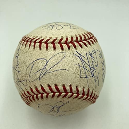 2007 Boston Red Sox World Series Champs tim potpisao je ALDS Game U rabljenu bejzbol JSA - MLB Autographed Game koristio je bejzbol