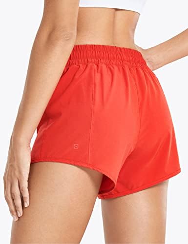 Carovia trčanje kratkih hlača za Women Working Gym Athletic Liner 4 ''/2,5 '' - Brzo suhe lagane salone sa salonom s patentnim džepom