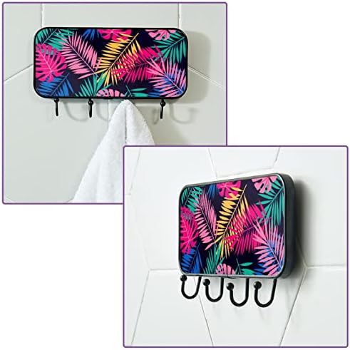 Ljepljive kuke od nehrđajućeg čelika ručnika zidne kuke zaglavljene u kupaonici ili kuhinjskom tropskom listu palma