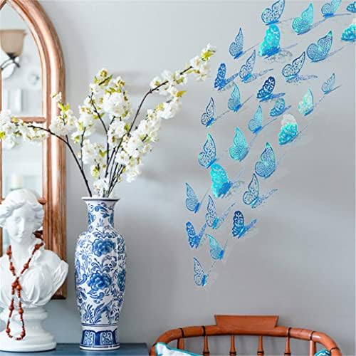 DXMRWJ 12PCS/SET 3D zidne naljepnice šuplje leptir sobe kućni zid dekor diy hladnjak naljepnice dekoracija sobe