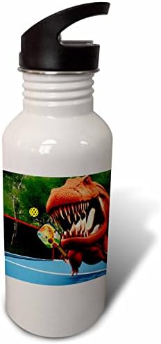 3dose cool smiješan slatki T-rex dinosaur koji igra pickleball picasso. - Boce s vodom