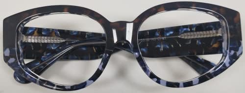 Modne naočale za žene, Šik naočale koje blokiraju svjetlo srednje plave boje, geometrijske naočale protiv naprezanja očiju-1778